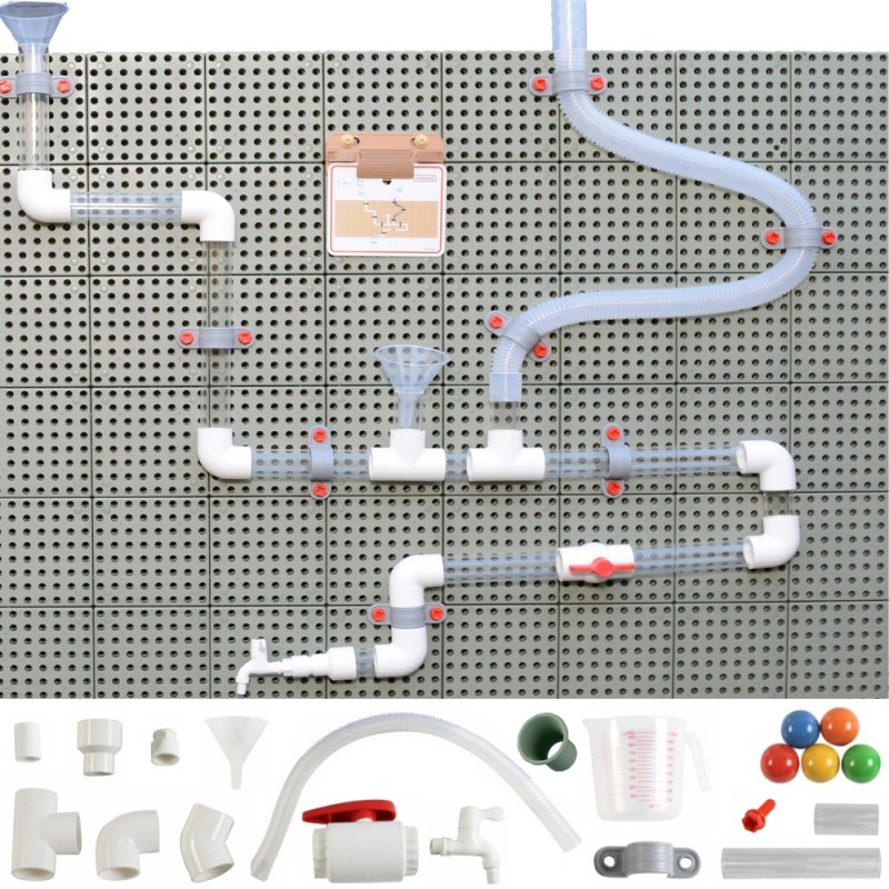 MASTERKIDZ Potrubný systém pre STEM tabuľu | Vodná a guľôčková dráha (84 ks)