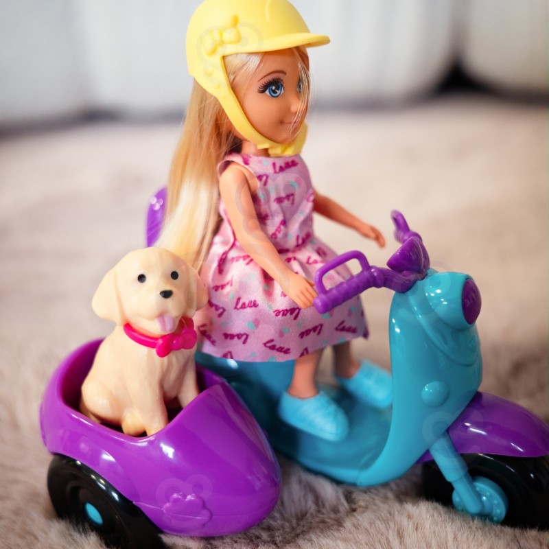 WOOPIE ROYAL Laleczka na Skuterze z Pieskiem