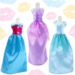 OOPIE ROYAL Módna sada pre bábiky | 3x Plesové šaty, topánky a šperky (9 ks)