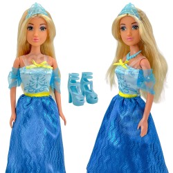 WOOPIE ROYAL Bábika Ľadová princezná Lili | v modrej plesovej róbe s korunkou