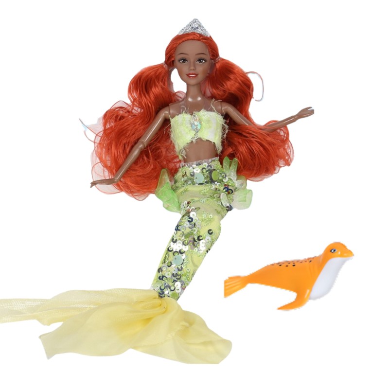 WOOPIE ROYAL Bábika Morská panna Emi | s tuleňom a dlhými vlasmi