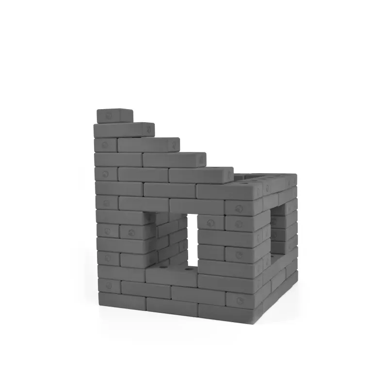 Stavebnica Birdito – Penové tehličky sivé (55 ks) | Kreatívna hračka z EVA peny