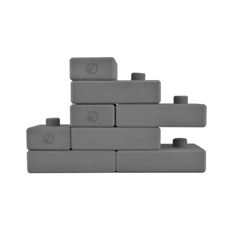 Stavebnica Birdito – Penové tehličky sivé (55 ks) | Kreatívna hračka z EVA peny