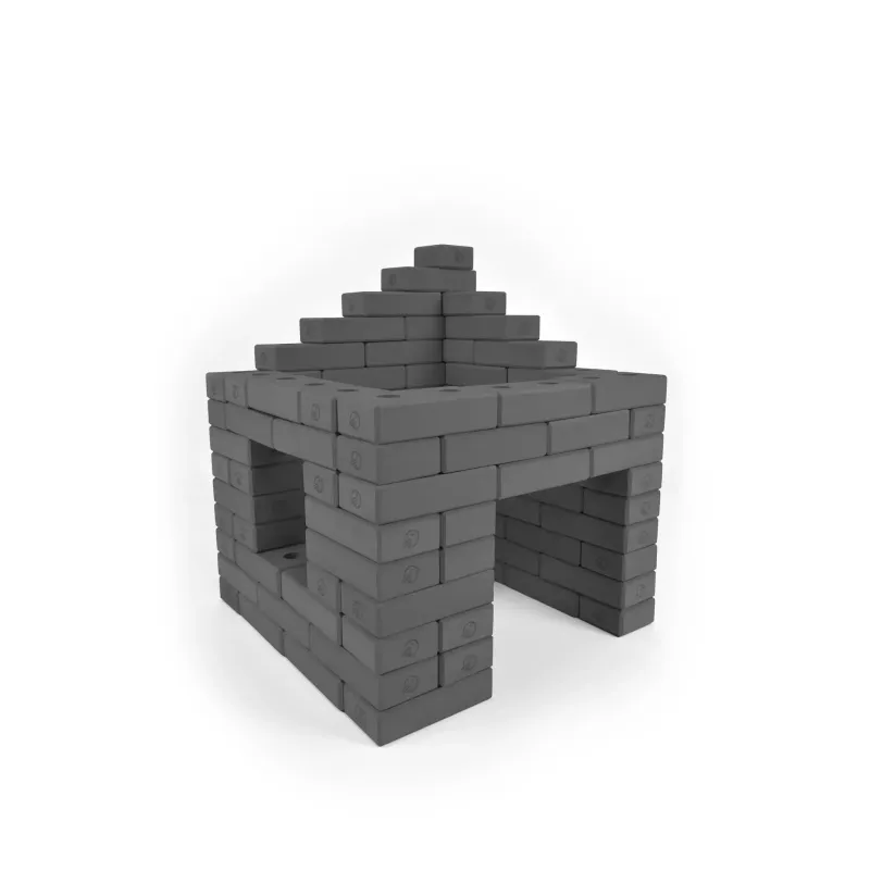 Stavebnica Birdito – Penové tehličky sivé (55 ks) | Kreatívna hračka z EVA peny