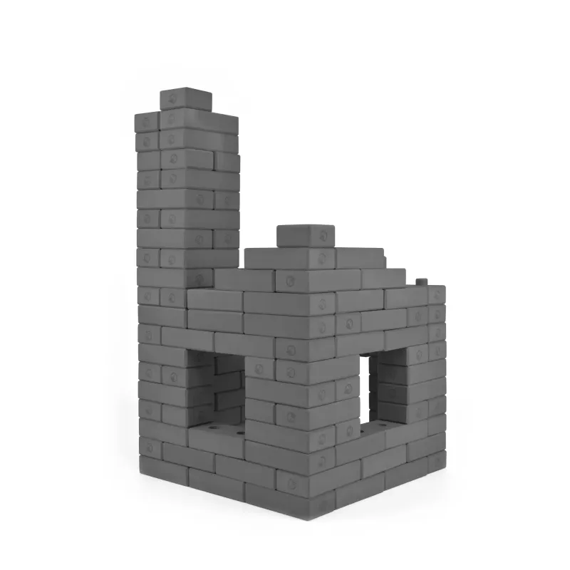 Stavebnica Birdito – Penové tehličky sivé (55 ks) | Kreatívna hračka z EVA peny