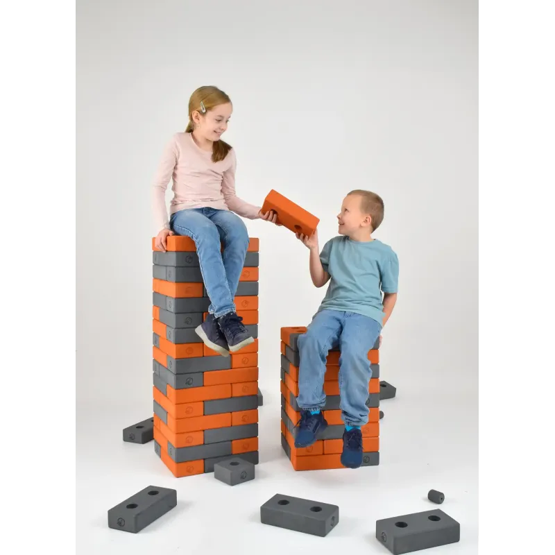 Stavebnica Birdito – Penové tehličky sivé (55 ks) | Kreatívna hračka z EVA peny