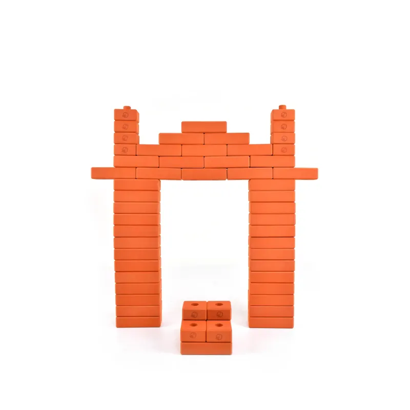 Stavebnica Birdito – Penové tehličky oranžové (55 ks) | Kreatívna hračka z EVA peny