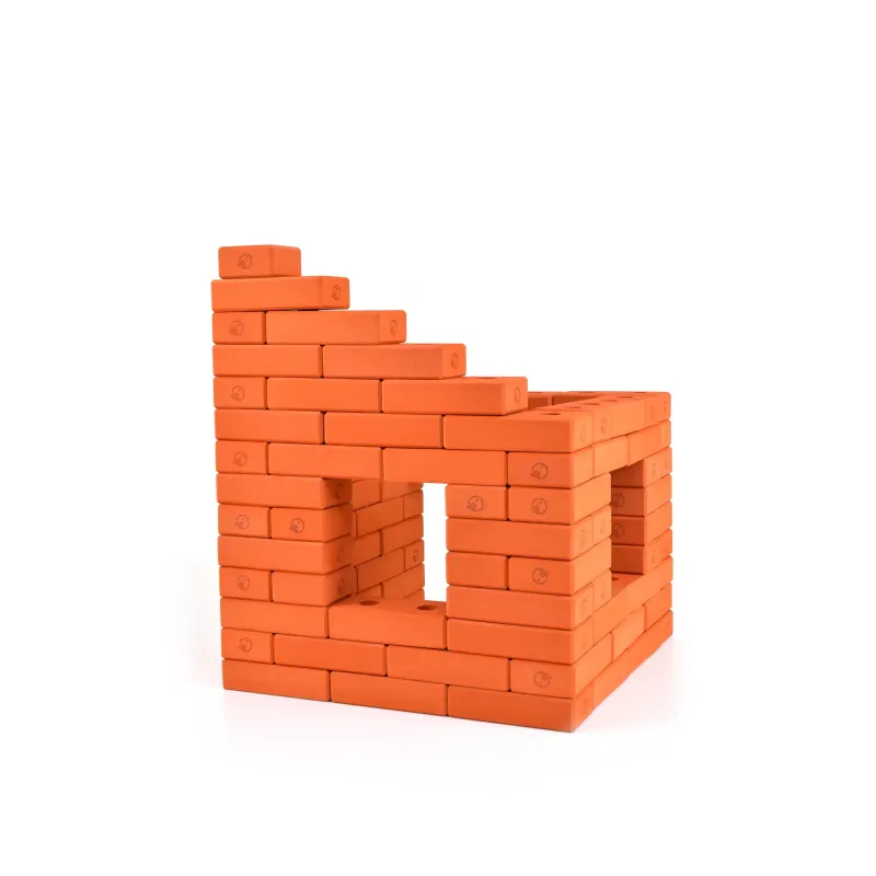 Stavebnica Birdito – Penové tehličky oranžové (55 ks) | Kreatívna hračka z EVA peny