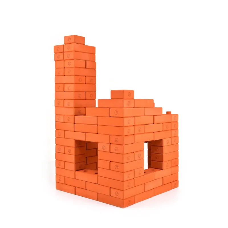 Stavebnica Birdito – Penové tehličky oranžové (55 ks) | Kreatívna hračka z EVA peny