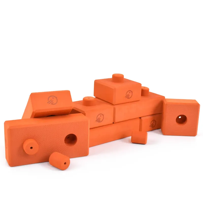 Stavebnica Birdito – Penové tehličky oranžové (55 ks) | Kreatívna hračka z EVA peny