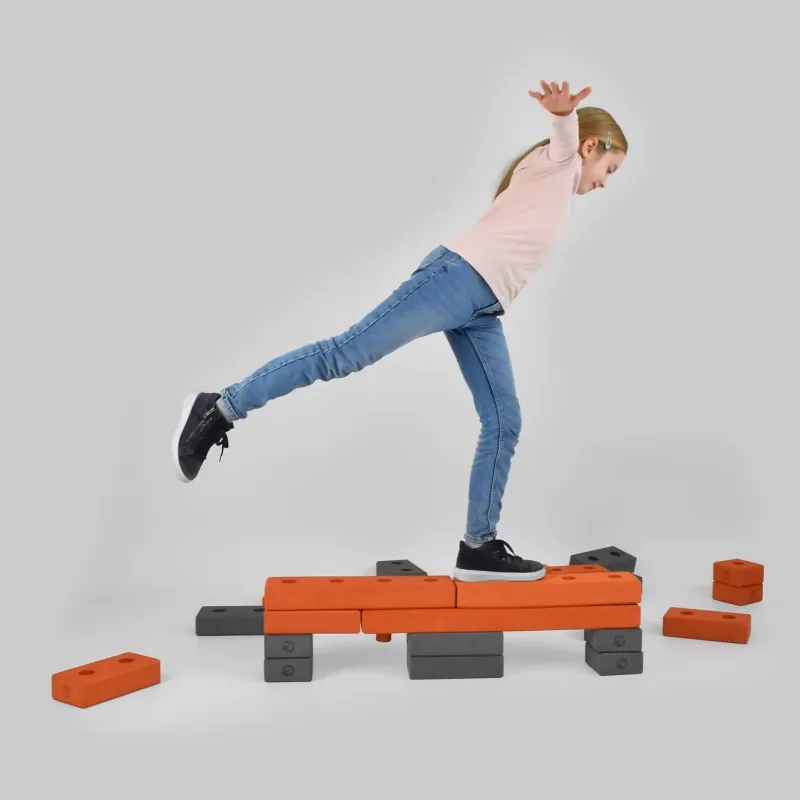 Stavebné preklady Birdito C6 – Oranžové (2 ks) | Doplnok k penovým tehličkám