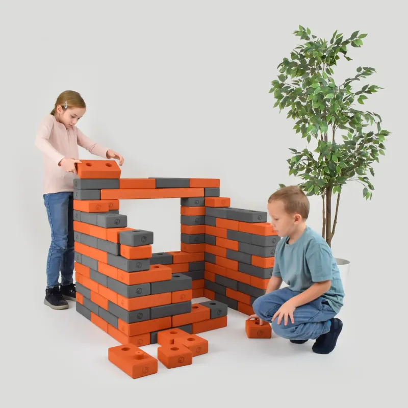 Stavebné preklady Birdito C6 – Oranžové (2 ks) | Doplnok k penovým tehličkám