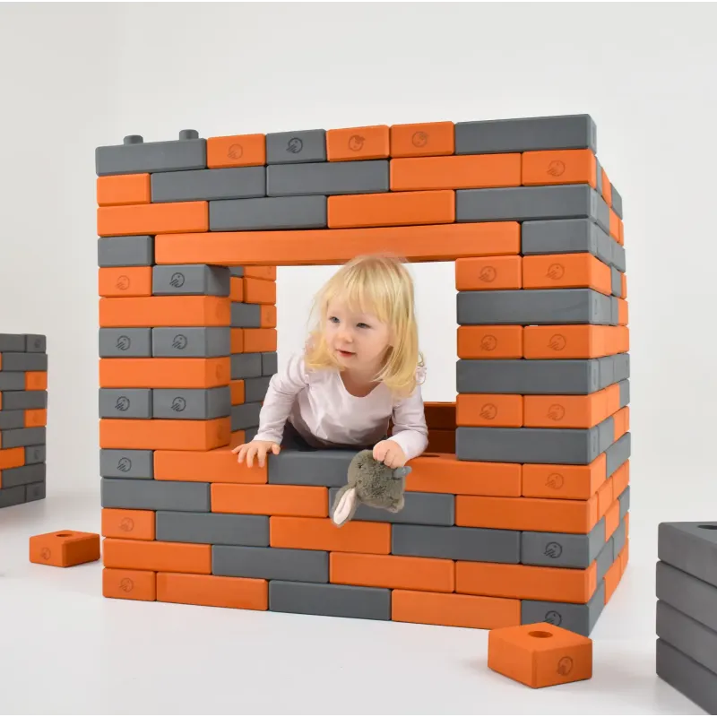 Stavebné preklady Birdito C4 – Oranžové (2 ks) | Doplnok k penovým tehličkám