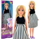 WOOPIE ROYAL Lalka Lily w Ciąży Sukienka w Czarno-białe Paski