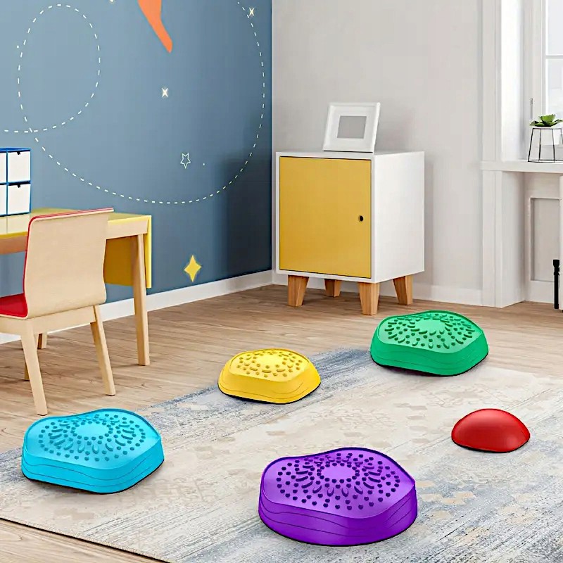 WOOPIE Senzorické balančné kamene | Chodník na tréning rovnováhy 5 ks