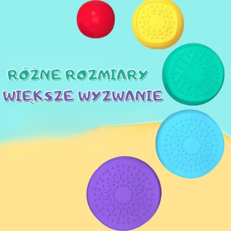 WOOPIE Senzorické balančné kamene | Chodník na tréning rovnováhy 5 ks