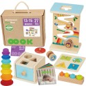 WOOPIE GREEN Drevený Montessori Box 13-15m | Edukačná sada 6v1 (FSC)