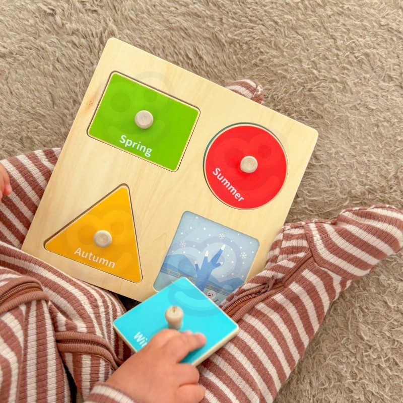 WOOPIE GREEN Drevený Montessori Box 13-15m | Edukačná sada 6v1 (FSC)