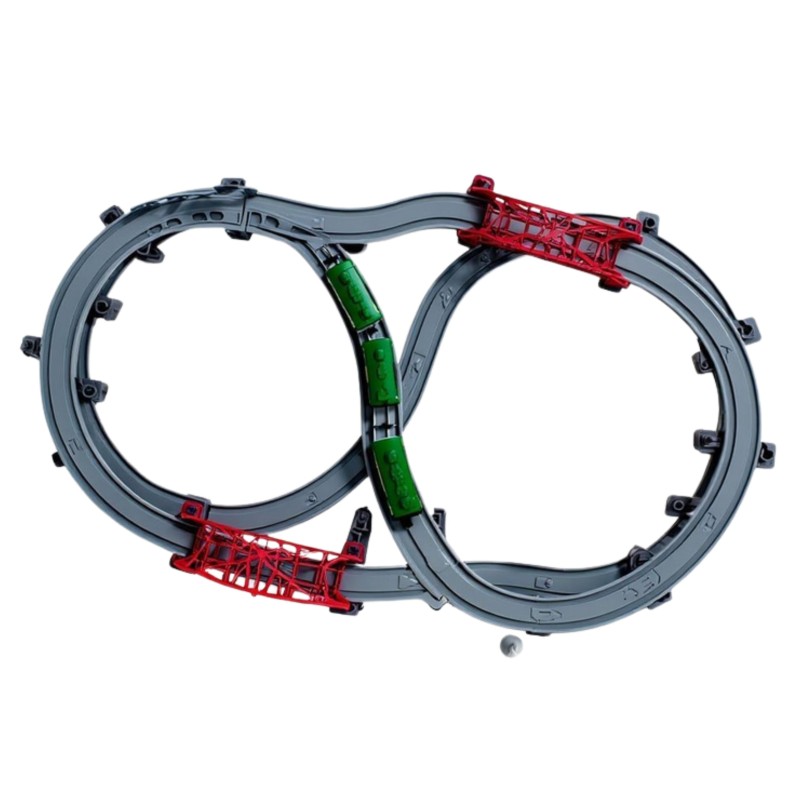 WOOPIE Elektrická vláčikodráha XXL Cargo | Moderný vlak s mostmi, zvukom a svetlom (128 ks)