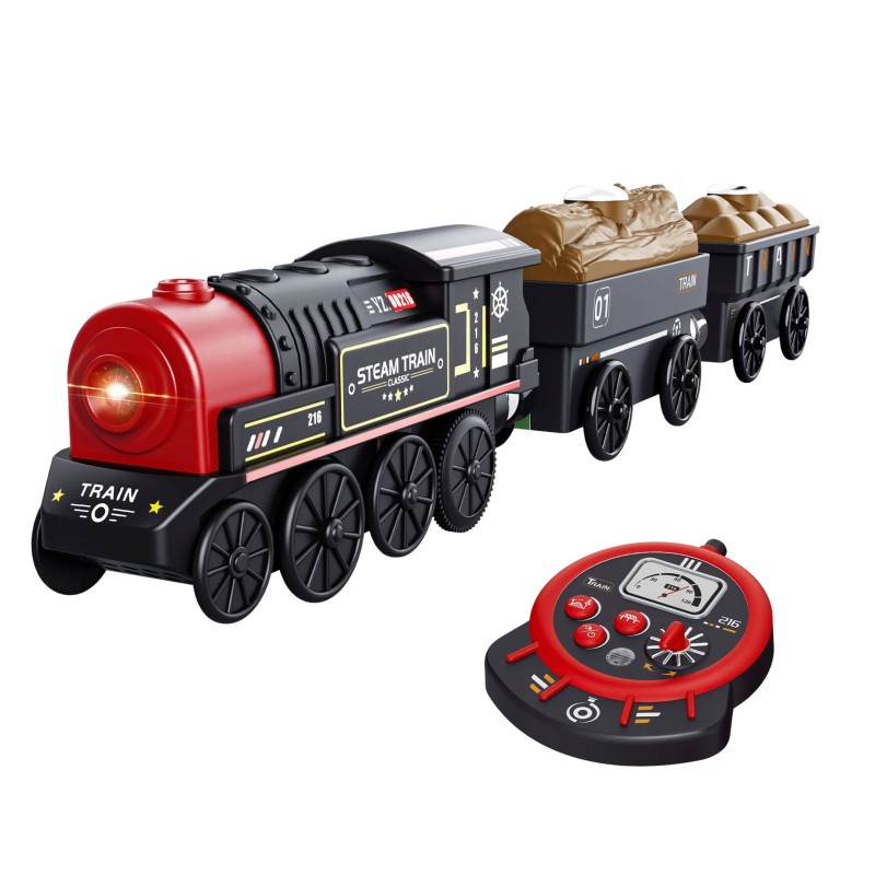 WOOPIE RC Retro vláčik na diaľkové ovládanie | Elektrická lokomotíva s vagónmi a zvukom