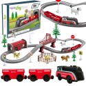 WOOPIE Elektrická vláčikodráha Farma | Veľká sada s vláčikom a zvieratkami 70 ks