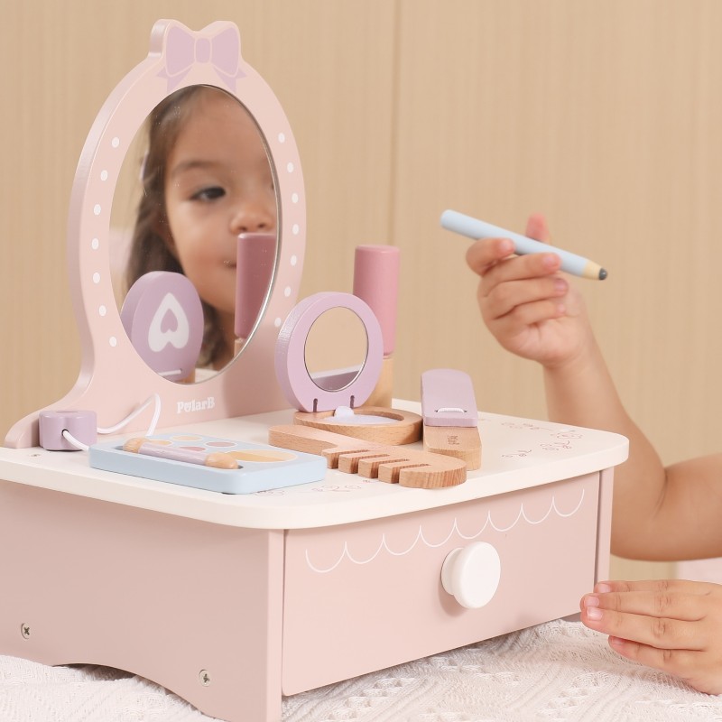 Viga Drewniana Toaletka z Akcesoriami Kącik Małej Księżniczki