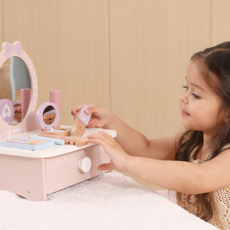 Viga Drewniana Toaletka z Akcesoriami Kącik Małej Księżniczki