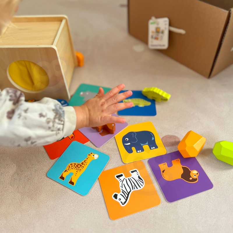 WOOPIE GREEN Drevený Montessori Box 31-36m | XXL Edukačná sada 7v1 (FSC)