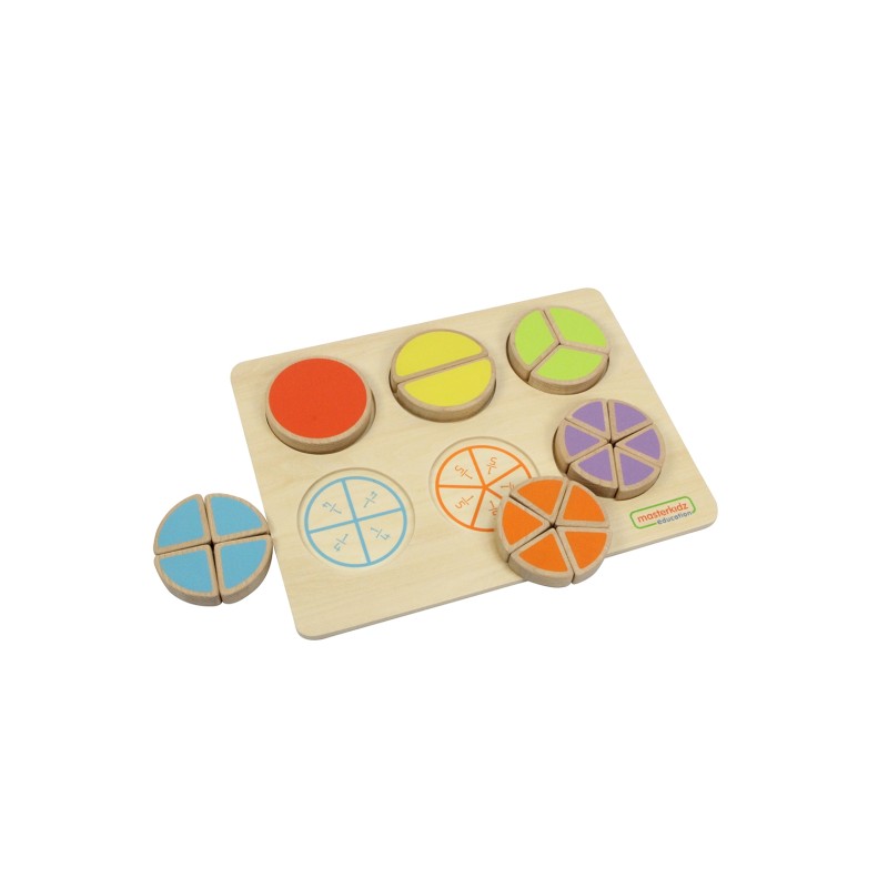 Masterkidz Drevené vkladacie puzzle Zlomky | Matematika hrou pre deti