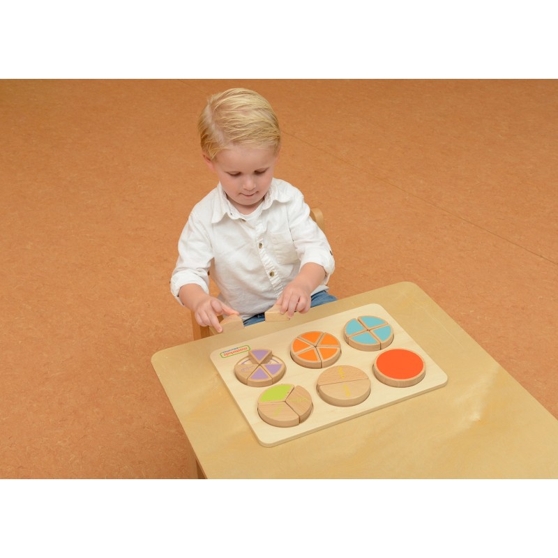 Masterkidz Drevené vkladacie puzzle Zlomky | Matematika hrou pre deti