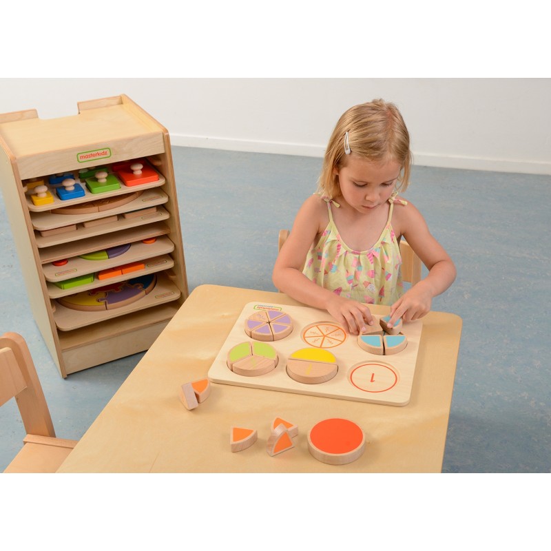 Masterkidz Drevené vkladacie puzzle Zlomky | Matematika hrou pre deti