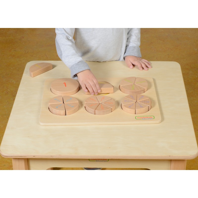 Masterkidz Drevené vkladacie puzzle Zlomky | Matematika hrou pre deti