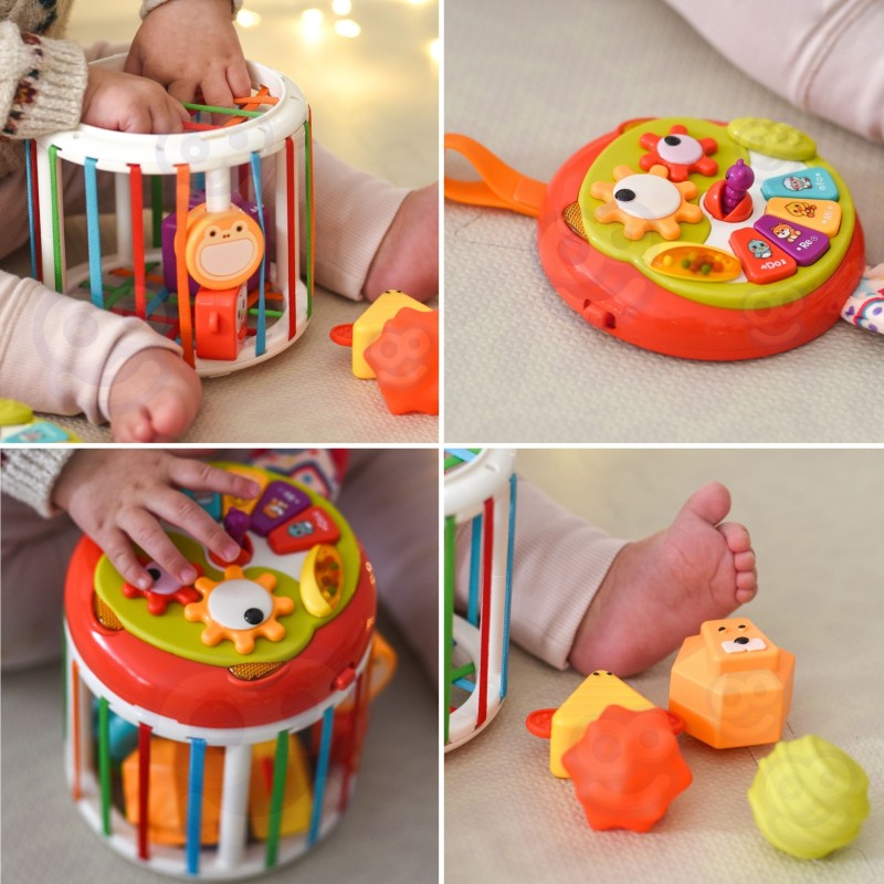 WOOPIE BABY Walec Kostka Sensoryczna Interaktywny Bębenek