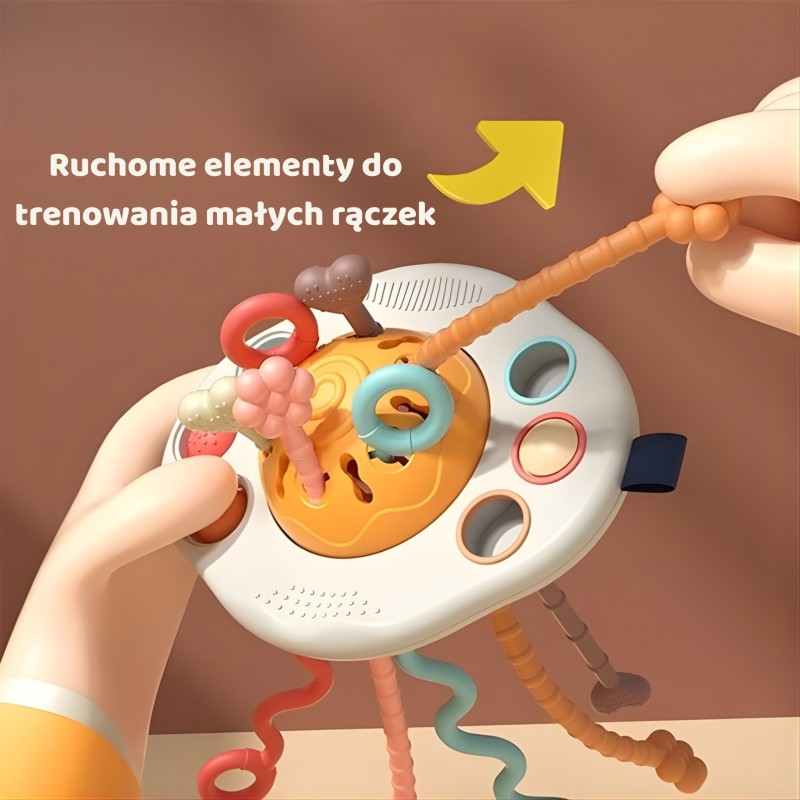 WOOPIE BABY Zabawka Sensoryczna Montessori Gryzak Grzechotka Wielofunkcyjny UFO