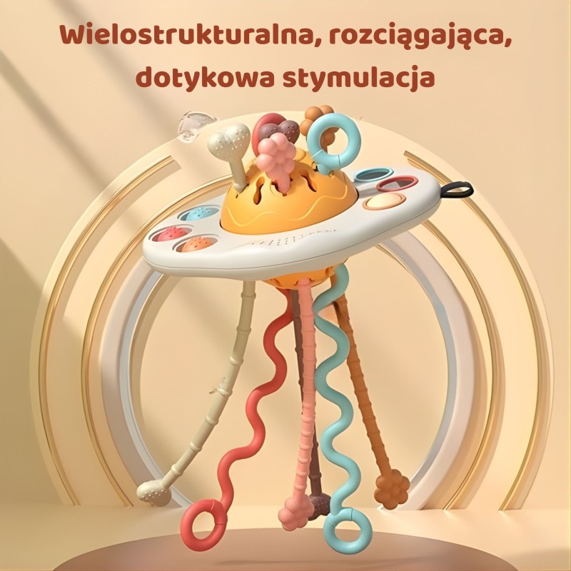 WOOPIE BABY Zabawka Sensoryczna Montessori Gryzak Grzechotka Wielofunkcyjny UFO
