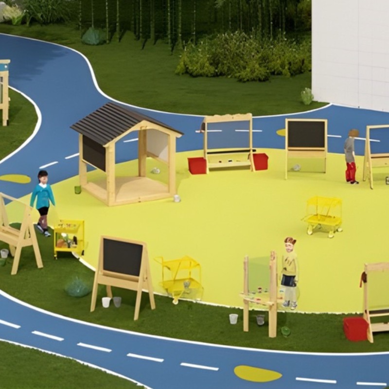 Classic World EDU Drevený záhradný altánok | Veľký domček s podlahou pre škôlky a záhrady