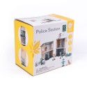 Classic World Drevená policajná stanica | 12-dielny set s autíčkami a vrtuľníkom