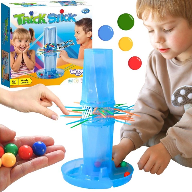 WOOPIE Gra Zręcznościowa Spadające Kulki Bierki Wyjmij Patyczki