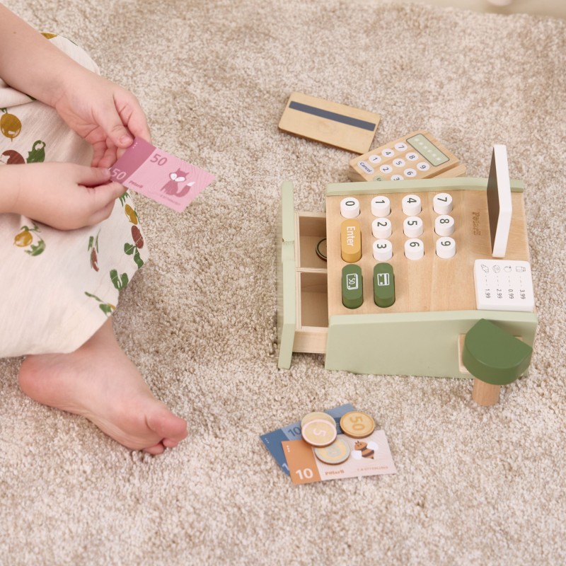 VIGA PolarB Drewniana Kasa Sklepowa Zielona