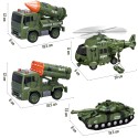 WOOPIE Sada vojenských vozidiel 1:20 | Tank, Vrtuľník a Raketomety so zvukom