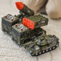 WOOPIE Sada vojenských vozidiel 1:20 | Tank, Vrtuľník a Raketomety so zvukom