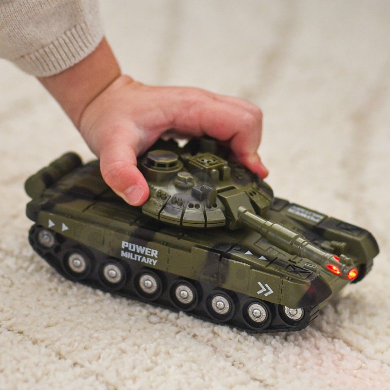 WOOPIE Sada vojenských vozidiel 1:20 | Tank, Vrtuľník a Raketomety so zvukom