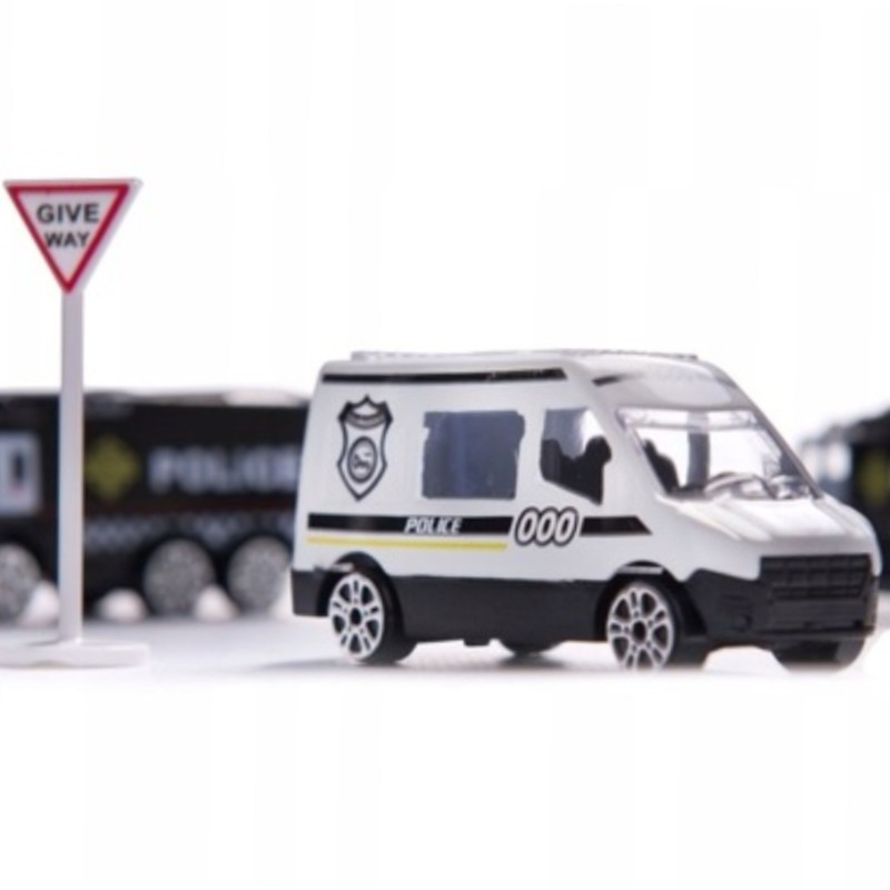 WOOPIE Policajné lietadlo a transportér 2v1 | XL Set s 3 autami a efektmi