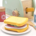 WOOPIE GREEN Drevený hriankovač (Toster) | Raňajkový set s potravinami (14 ks)