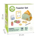 WOOPIE GREEN Drevený hriankovač (Toster) | Raňajkový set s potravinami (14 ks)