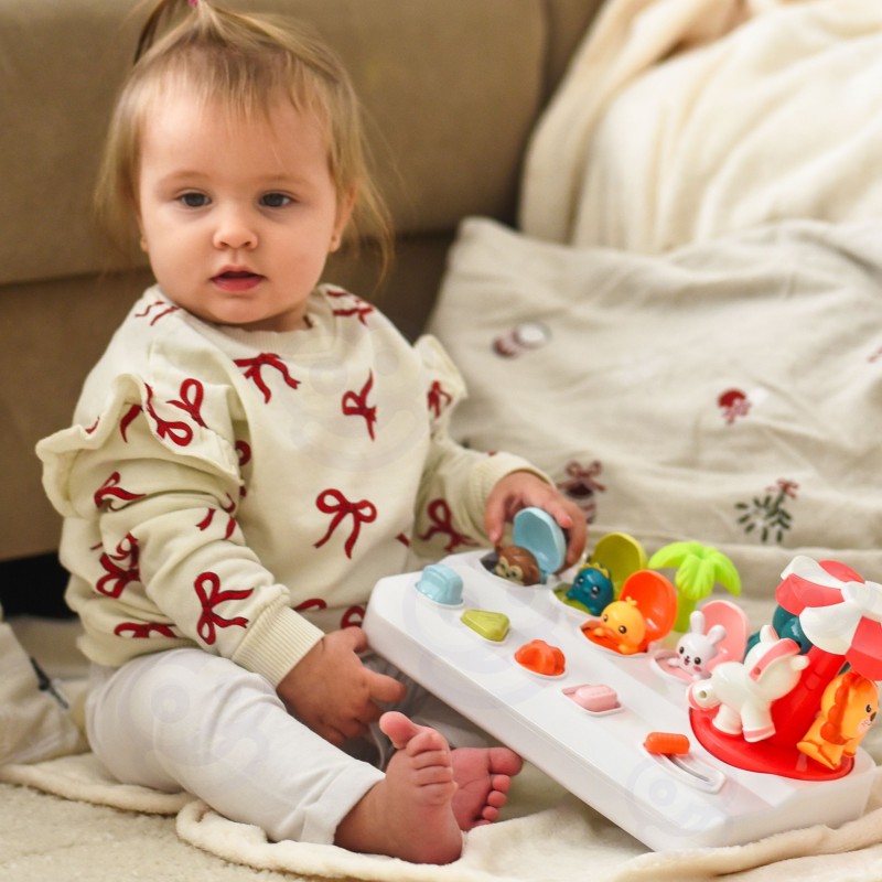 WOOPIE BABY Wyskakujące Zwierzątka Pop Up Karuzela Zabawka Interaktywna