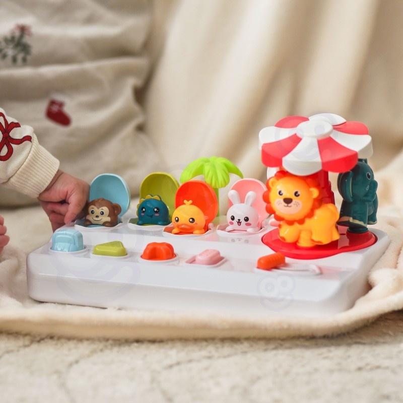 WOOPIE BABY Wyskakujące Zwierzątka Pop Up Karuzela Zabawka Interaktywna