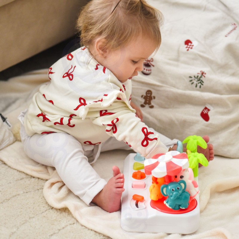 WOOPIE BABY Wyskakujące Zwierzątka Pop Up Karuzela Zabawka Interaktywna