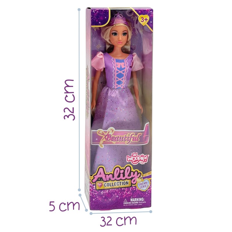 WOOPIE ROYAL Bábika Lily | Princezná v plesových šatách s korunkou