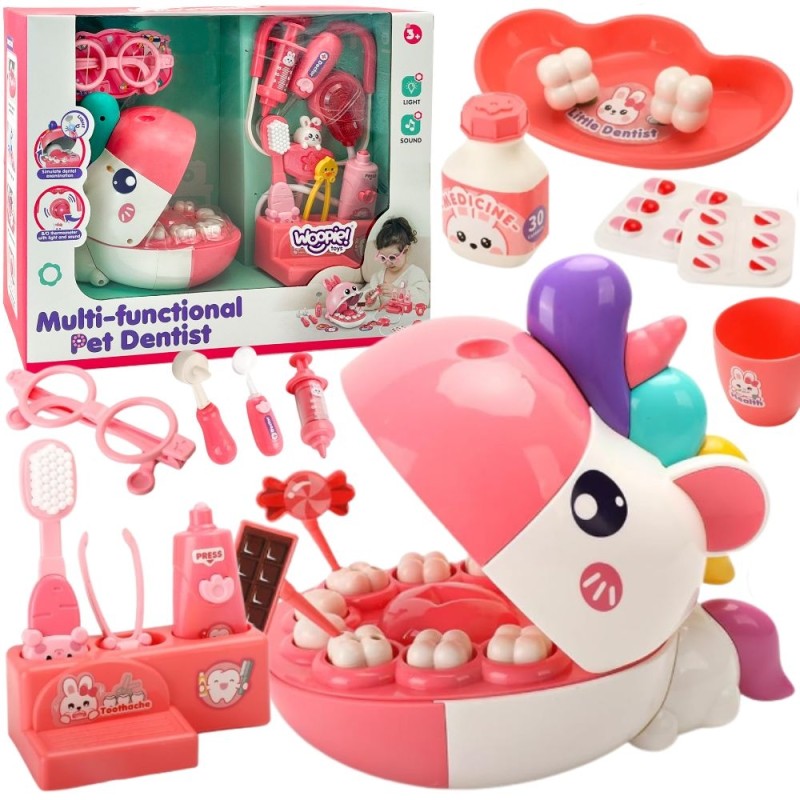 WOOPIE Malý zubár Jednorožec | Interaktívna sada so svetlom a zvukom